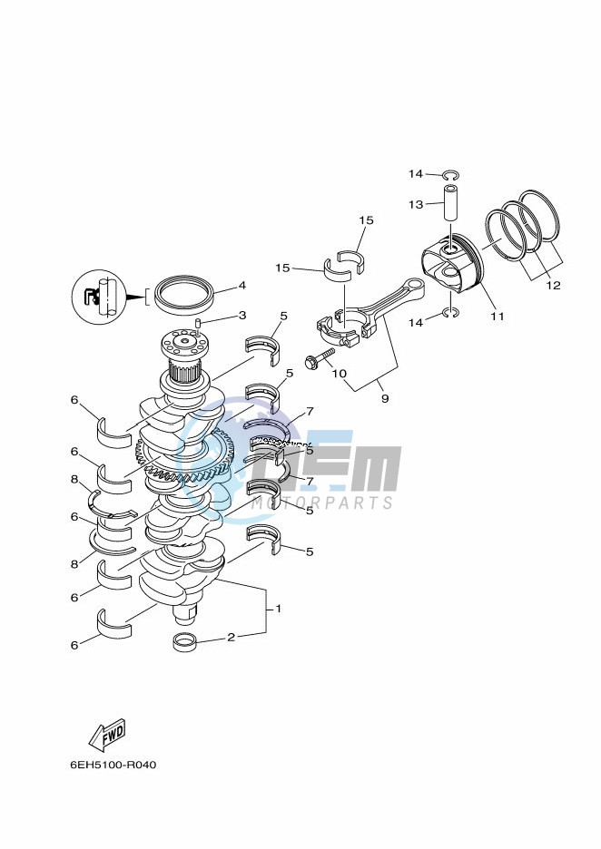 CRANKSHAFT--PISTON