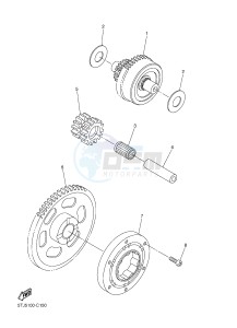 WR450F (1DX1 1DX2) drawing STARTER CLUTCH