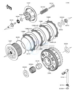 Z1000SX_ABS ZX1000MEF FR GB XX (EU ME A(FRICA) drawing Clutch