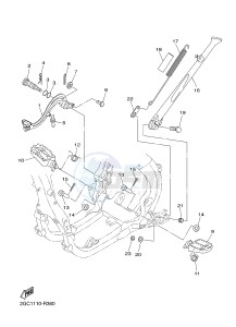 YZ450FX (B912 B913 B914 B914 B915) drawing STAND & FOOTREST