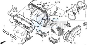 CB900F HORNET 900 drawing AIR CLEANER