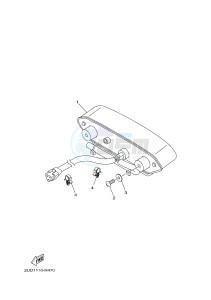 YFM700FWAD YFM70GPSJ GRIZZLY 700 EPS (B1AM) drawing TAILLIGHT