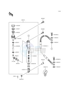 KX 80 R T [KX80 SMALL AND BIG WHEEL] (R1-T1) [KX80 SMALL AND BIG WHEEL] drawing REAR MASTER CYLINDER