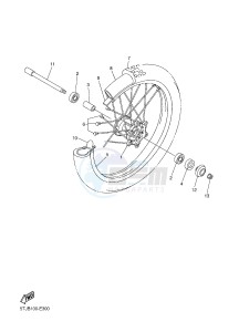 WR250F (2GBH) drawing FRONT WHEEL