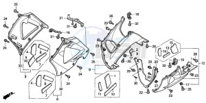 CBR900RE drawing LOWER COWL (2)