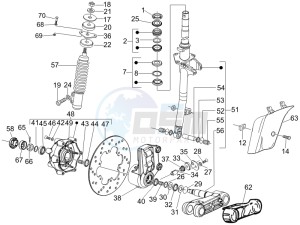 LX 125 4T E3 UK drawing Fork - steering tube - Steering bearing unit