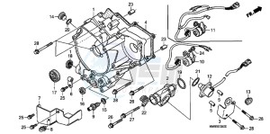 TRX250TMC drawing REAR CRANKCASE COVER