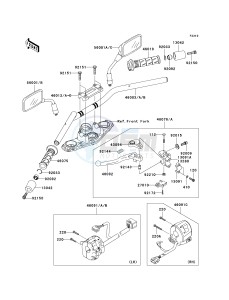 ER 650 A [ER-6N (EUROPEAN] (A6S-A8F) A7F drawing HANDLEBAR