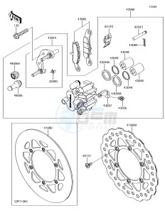 KX85 KX85CJF EU drawing Front Brake