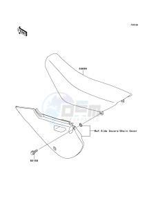 KLX110 KLX110-A4 EU drawing Seat