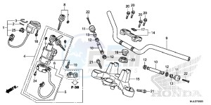 NC750SAF NC750S 4ED - (4ED) drawing HANDLE PIPE/TOP BRIDGE