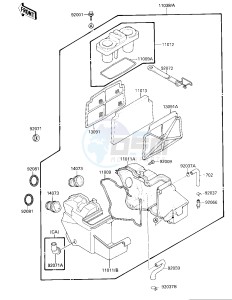 EX 250 F [NINJA 250R] (F2-F4) [NINJA 250R] drawing AIR CLEANER