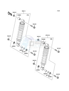 KVF750 4x4 KVF750LCS EU GB drawing Shock Absorber(s)