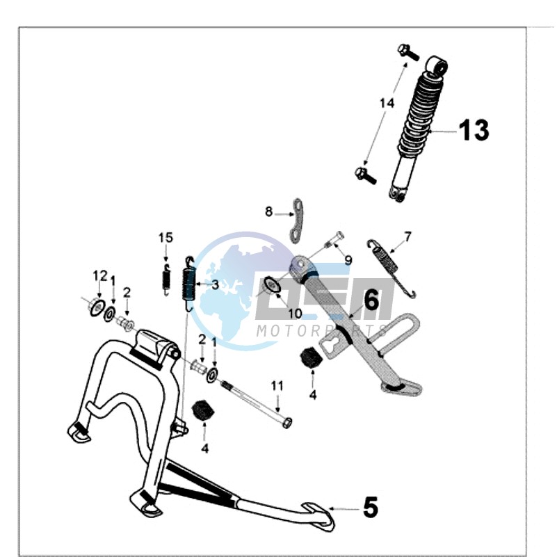 REAR SHOCK AND STAND