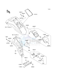 KL 650 E [KLR650] (E8F-E9F) E9F drawing TAILLIGHT-- S- -