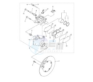 FZ6 FAZER S2 600 drawing REAR BRAKE CALIPER