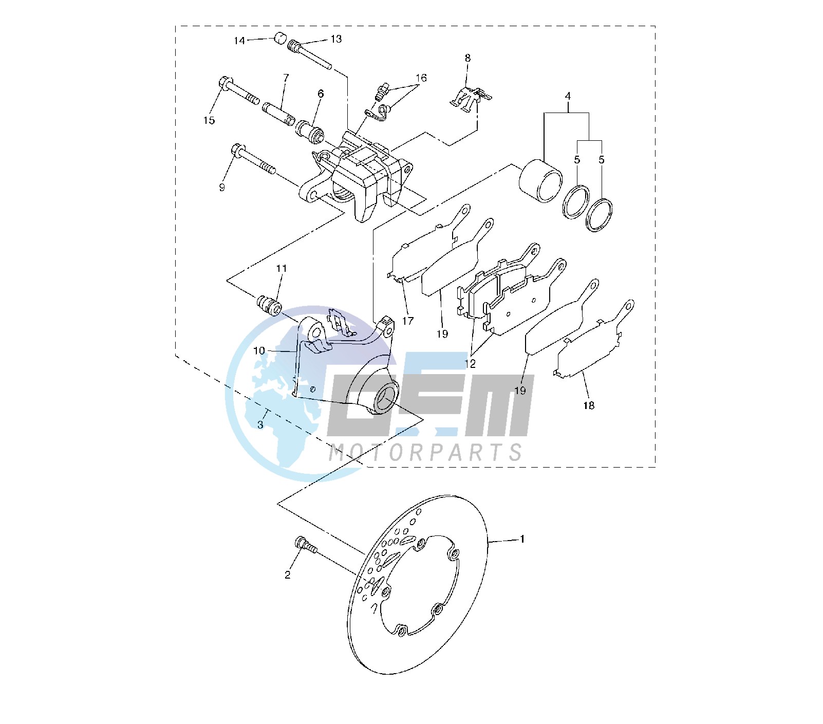 REAR BRAKE CALIPER