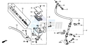 VT750DC BLACK WIDOW drawing FR. BRAKE MASTER CYLINDER