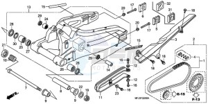 CBR600RRA F / CMF drawing SWINGARM