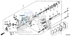 TRX500FA6G TRX500FA Australia - (U) drawing REAR BRAKE CALIPER