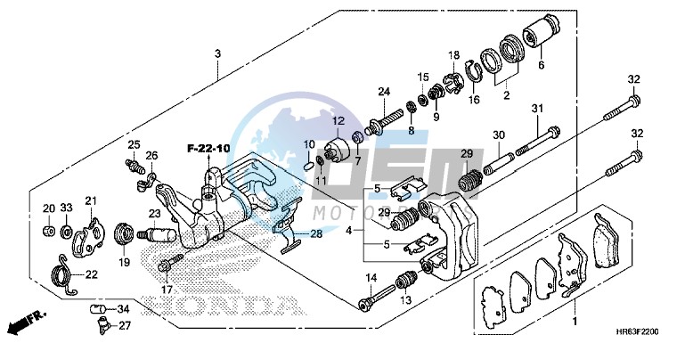 REAR BRAKE CALIPER