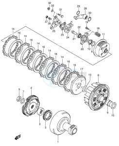 LT-Z250 (E19) drawing CLUTCH