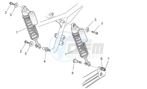 V7 Racer 750 USA-CND drawing Rear shock absorber