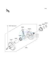 KX 250 W [KX250F MONSTER ENERGY] (W9FA) W9F drawing CRANKSHAFT