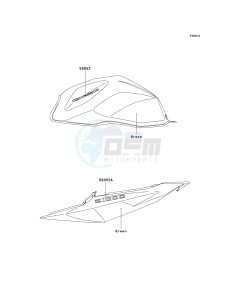 ZR 1000 A [Z1000] (A1-A3) drawing DECALS-- GREEN- --- A2- -