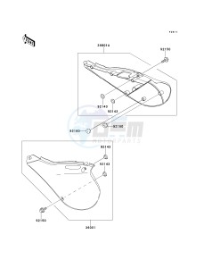 KX 125 L [KX125] (L3) [KX125] drawing SIDE COVERS