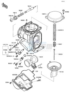 ZX 750 H [NINJA ZX-7] (H1) [NINJA ZX-7] drawing CARBURETOR PARTS