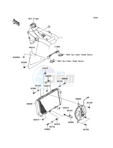 Z750 ABS ZR750MBF FR GB XX (EU ME A(FRICA) drawing Radiator