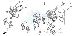 CBR1000RR9 France - (F / MME) drawing FRONT BRAKE CALIPER