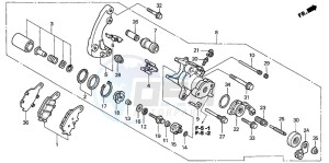 NSS250A JAZZ drawing REAR BRAKE CALIPER