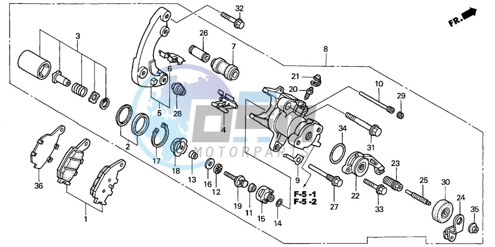 REAR BRAKE CALIPER