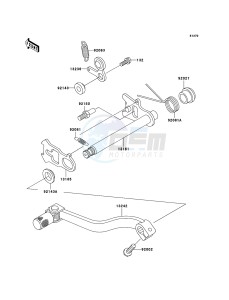 KX85 / KX85 II KX85B6F EU drawing Gear Change Mechanism