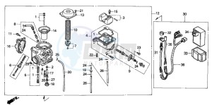 TRX300FW FOURTRAX drawing CARBURETOR