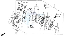 CRM125R drawing FRONT BRAKE CALIPER