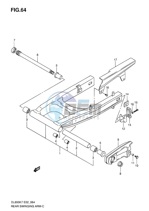 REAR SWINGING ARM