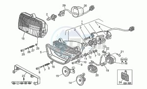 Daytona 1000 RS RS drawing Headlight-horn