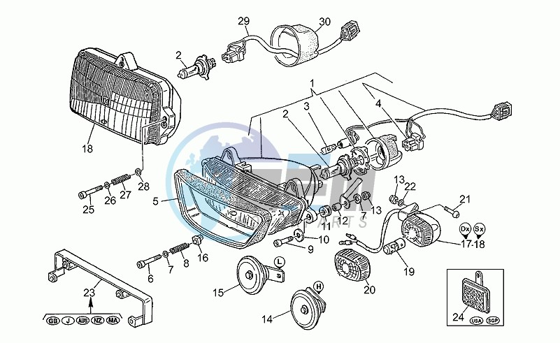 Headlight-horn