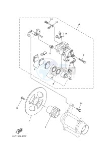 YFM350 YFM35RD RAPTOR 350 (1BSA 1BS9) drawing REAR BRAKE