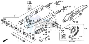 XL700V9 France - (F / CMF SPC) drawing SWINGARM