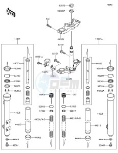 KX65 KX65AFF EU drawing Front Fork