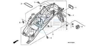 CB600FA9 France - (F / ABS CMF) drawing REAR FENDER