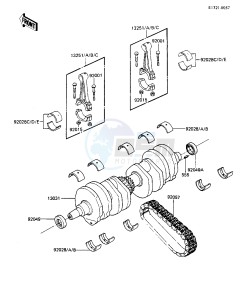 ZX 750 A [GPZ 750] (A1-A2) [GPZ 750] drawing CRANKSHAFT