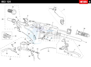 RS3-125-RED drawing HANDLEBAR - CONTROLS