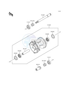 KX 125 K [KX125] (K3) [KX125] drawing FRONT HUB