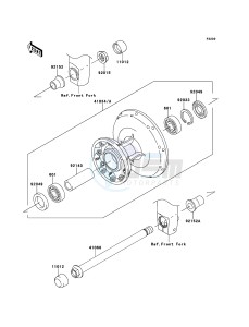 W800 EJ800ADFA GB XX (EU ME A(FRICA) drawing Front Hub