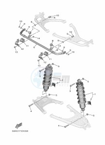 YXF850ES YX85FPSL (BAR2) drawing REAR SUSPENSION